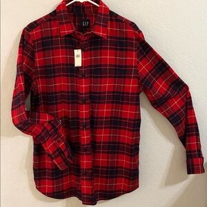 GAP Organic Cotton Flannel Shirt Size Small